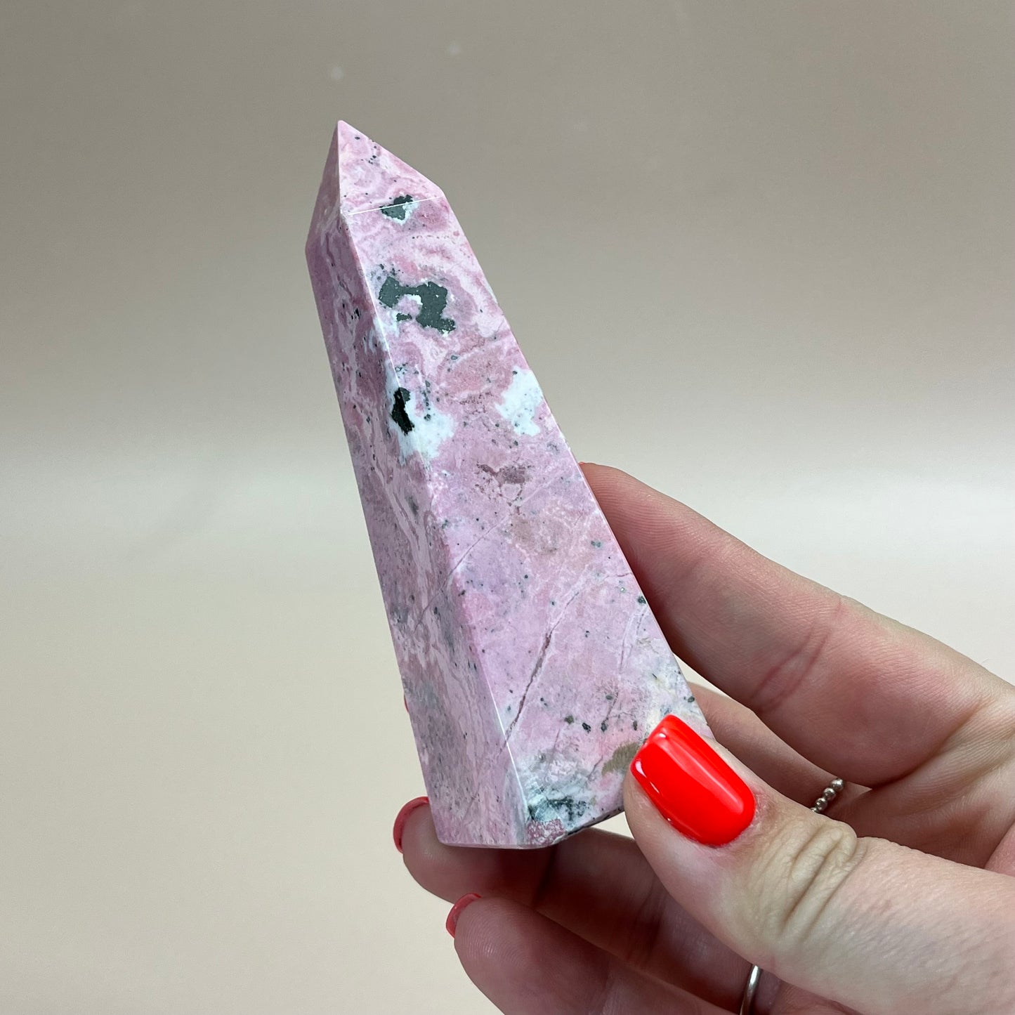 Peruvian Rhodonite Obelisk