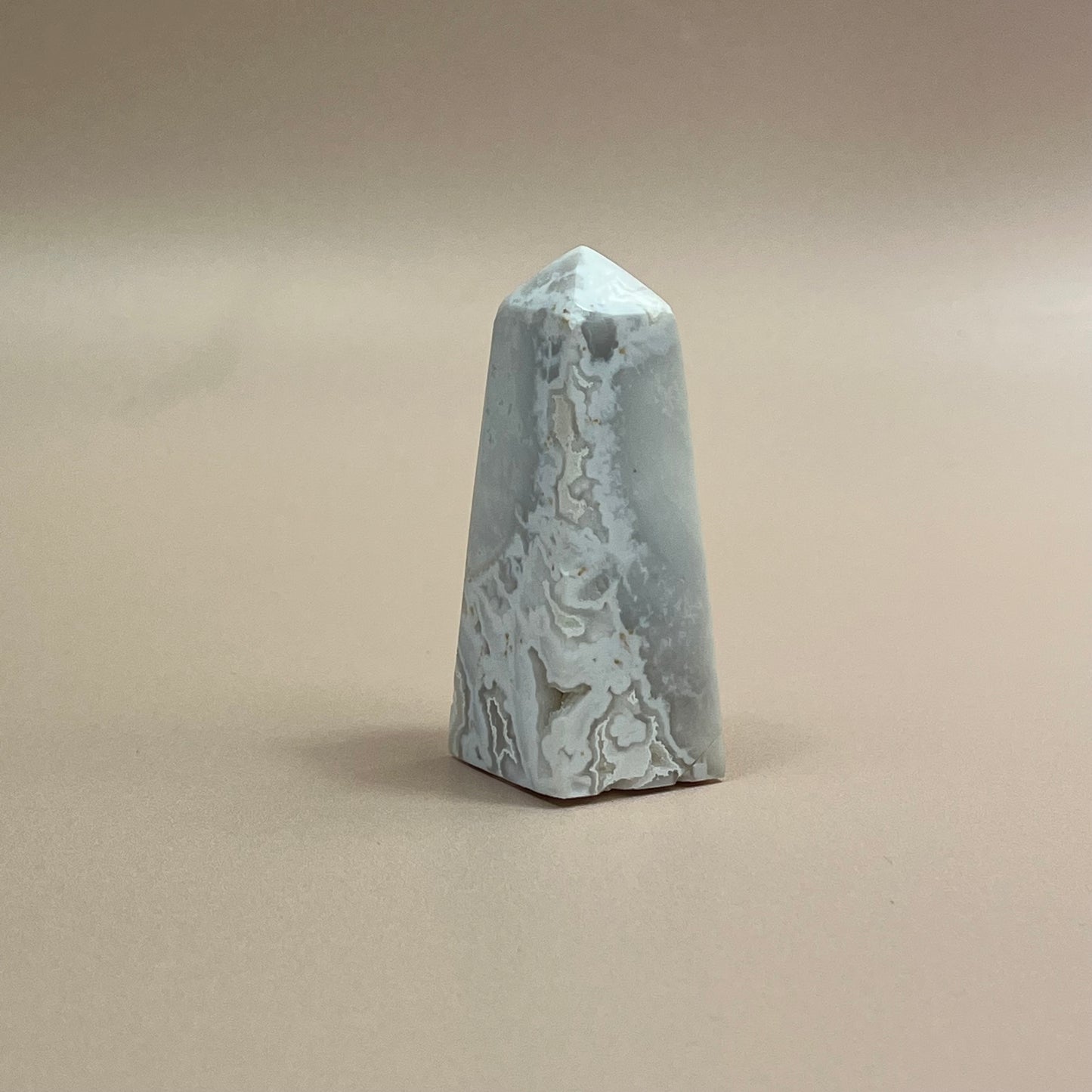 Snowy Quartz Obelisk