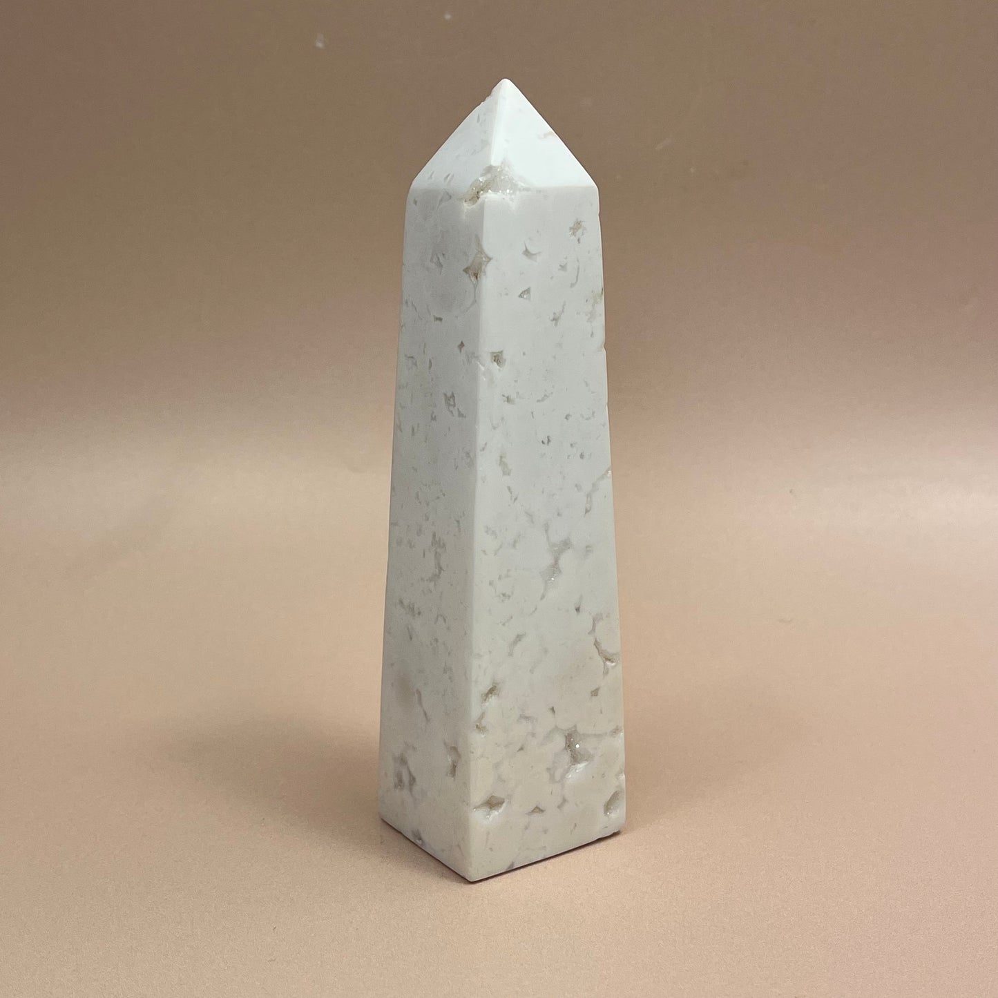 Snowy Quartz Obelisk