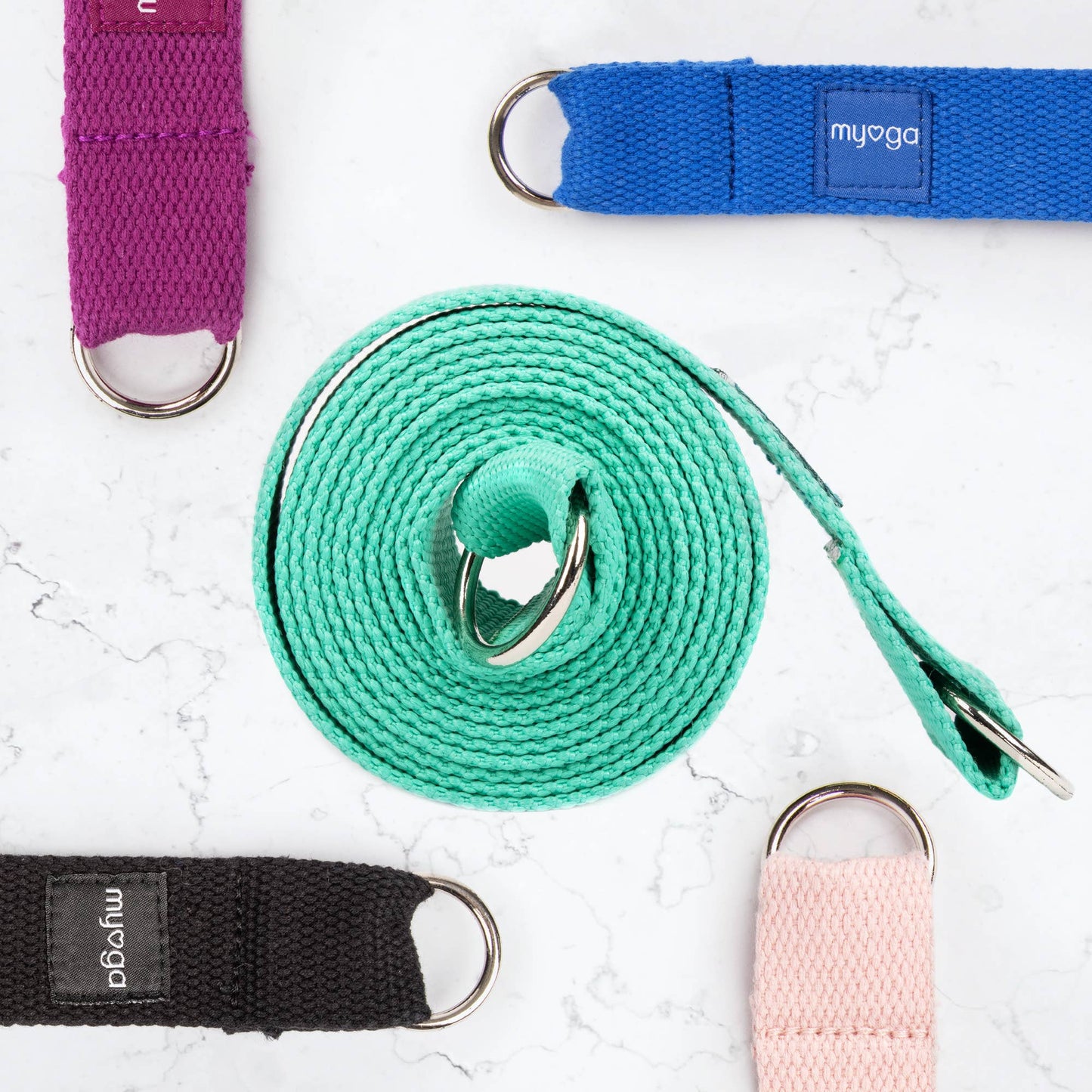 2 in 1 Yoga Belt & Slings: Black