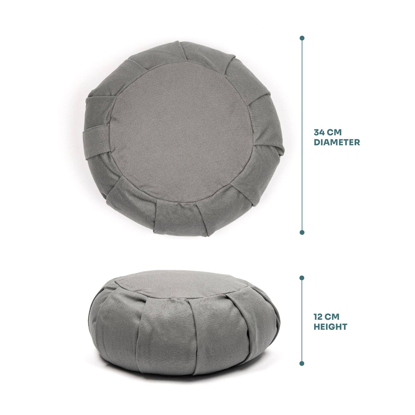 Zafu Meditation Cushion: Grey