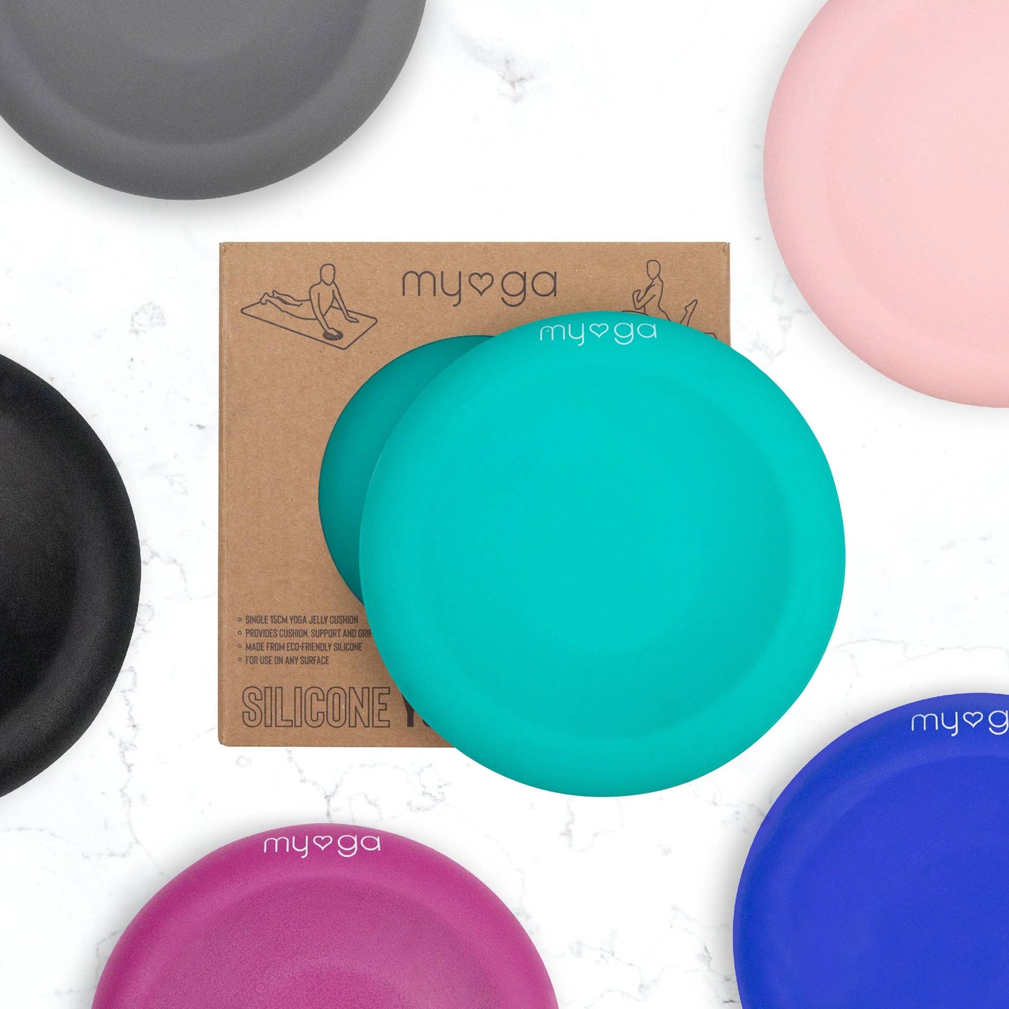 Yoga Support Jelly Pads: Grey