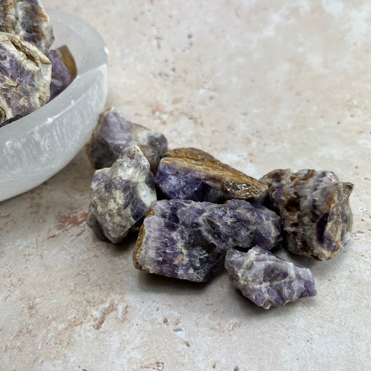 Chevron Amethyst Rough Piece