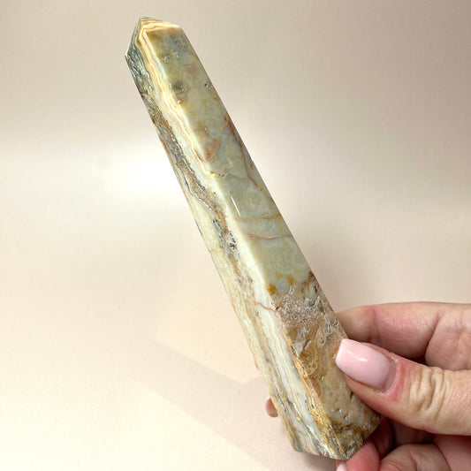 Crazy Lace Agate Obelisk