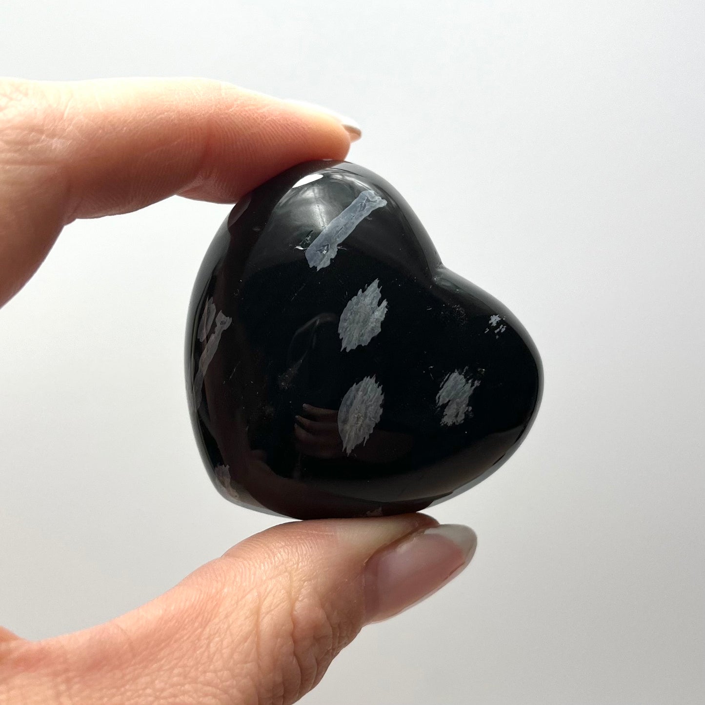 Snowflake Obsidian Heart