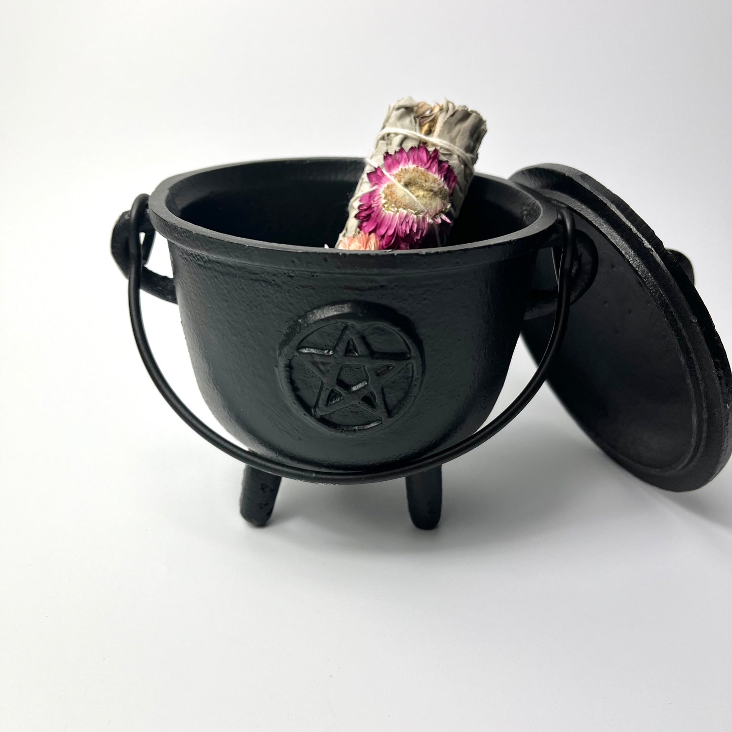 Pentagram Cast Iron Cauldron
