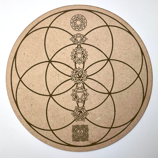 Wooden Chakra Grid Board
