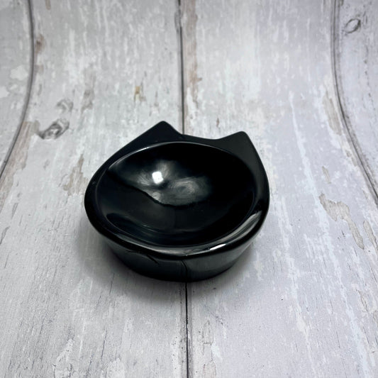 Obsidian Cat Bowl