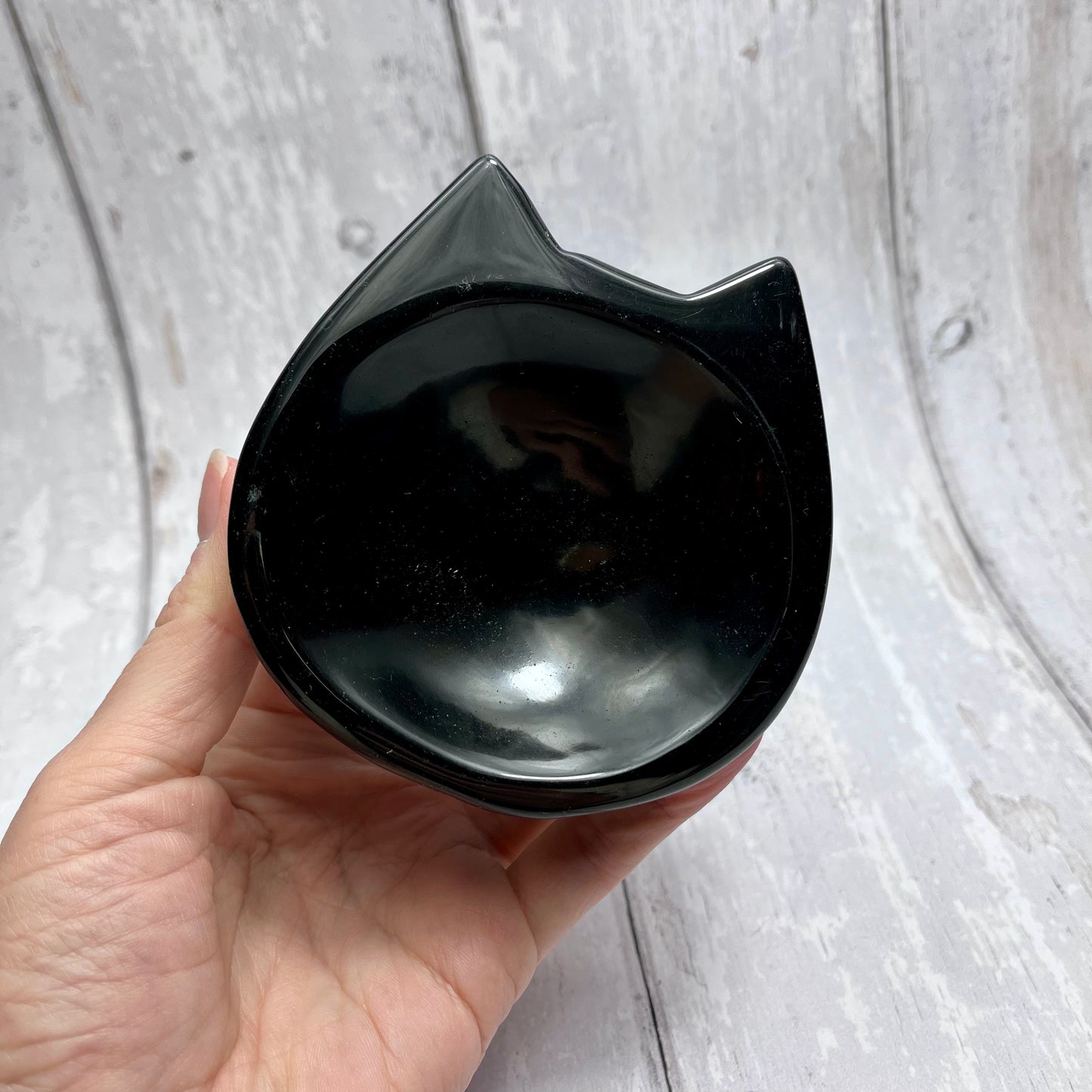 Obsidian Cat Bowl