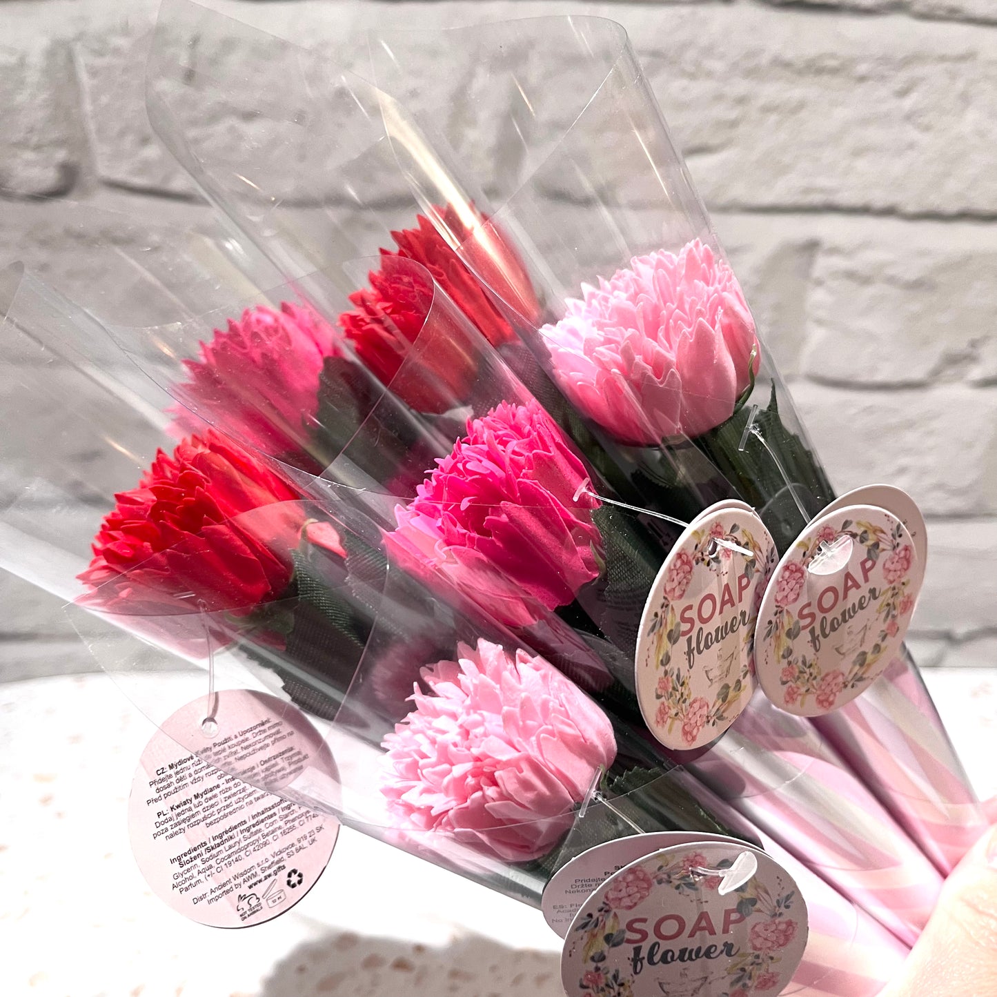 Small Carnation Soap Flower (Red)