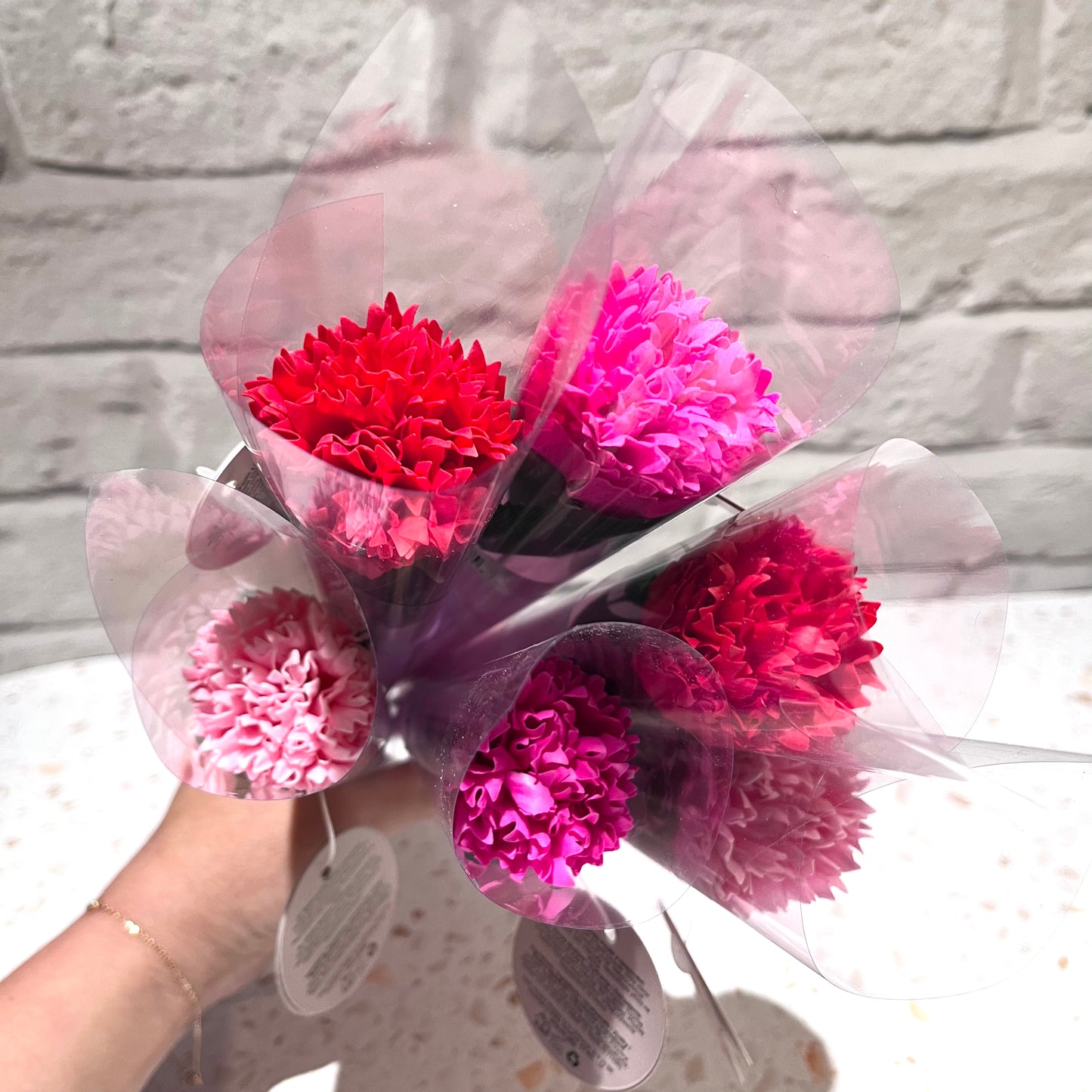 Small Carnation Soap Flower (Red)