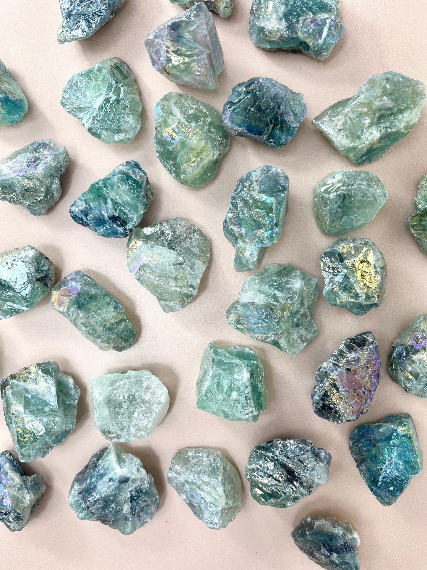 Raw Aura Fluorite Chunks