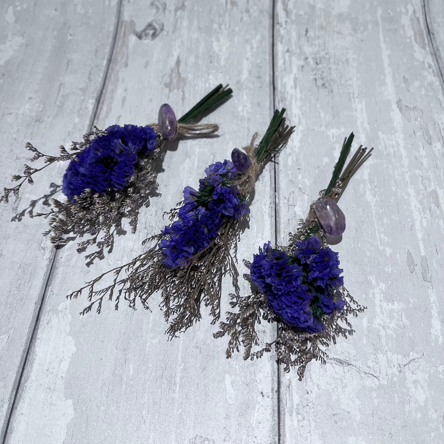Mini Dried Flowers With Amethyst