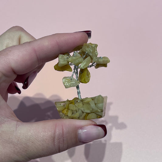 Orange Calcite Chip Tree