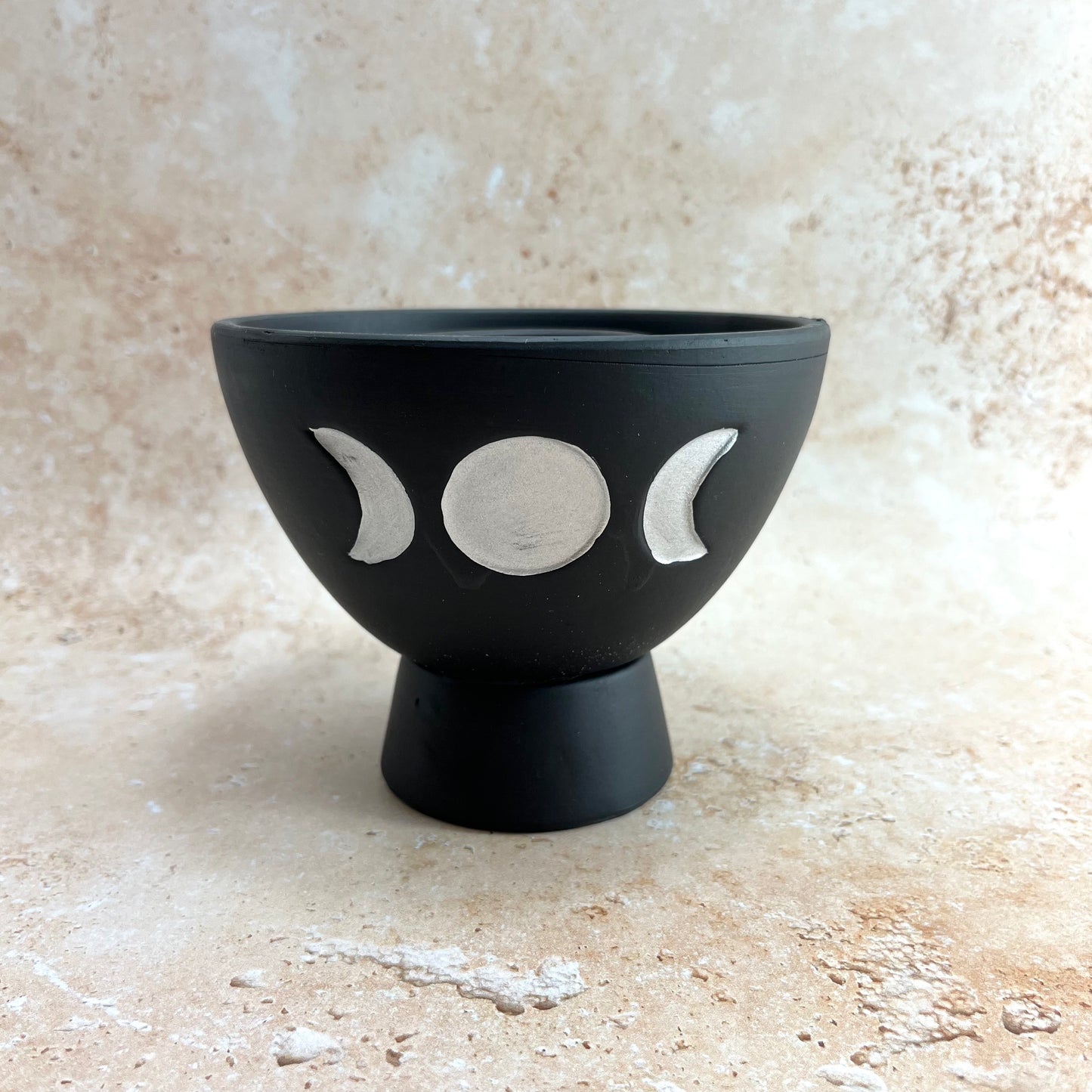 Terracotta Smudge Bowl- Moon