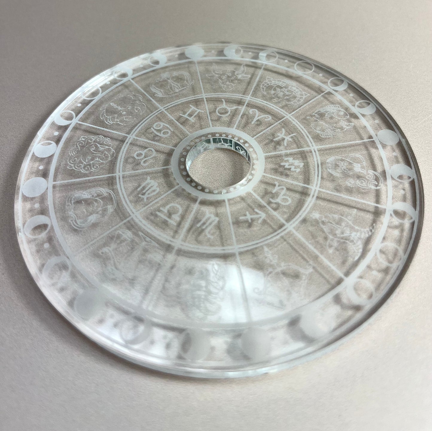 Etched Zodiac Acrylic Sphere Stand