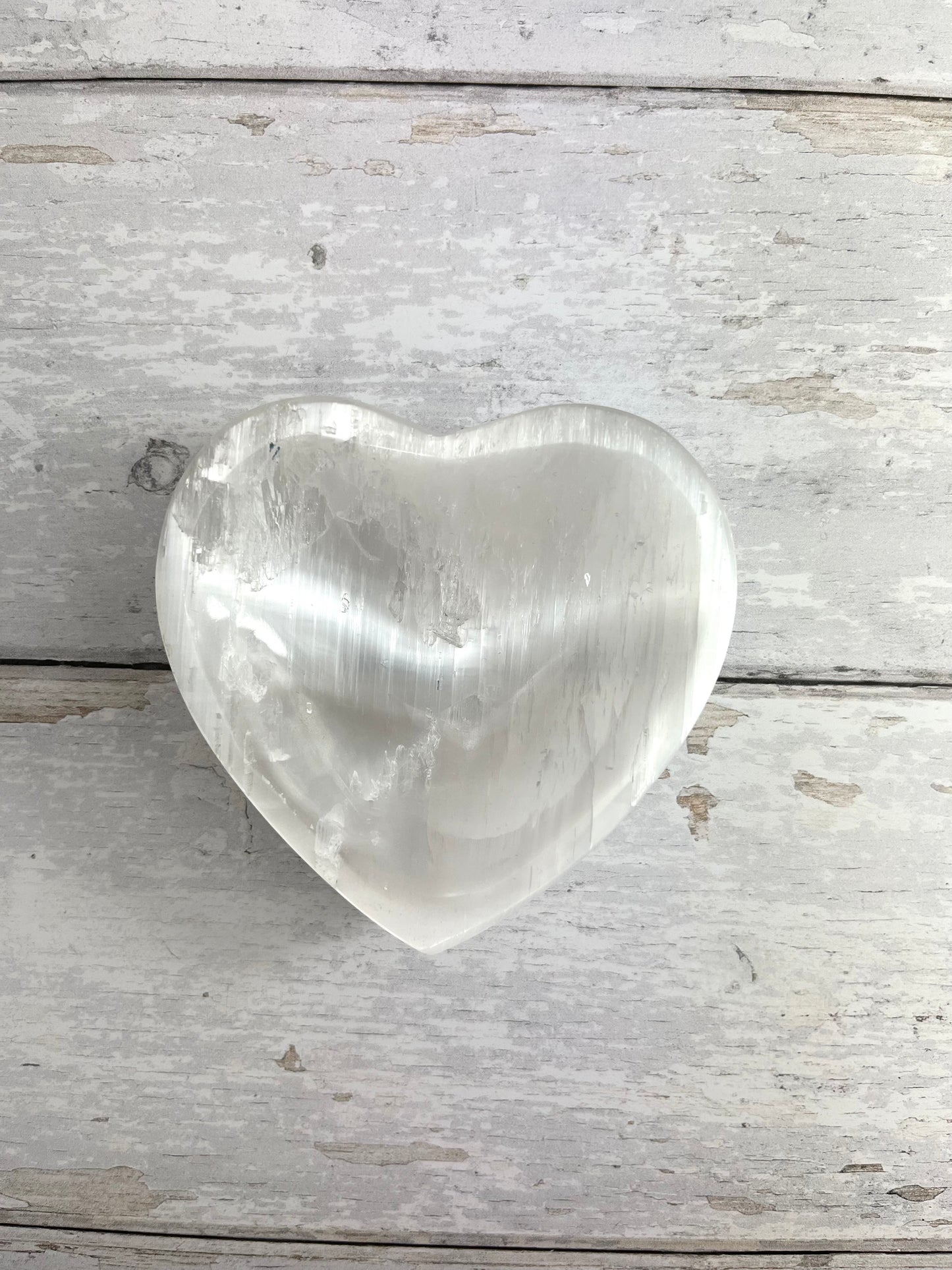 Selenite Love Heart Bowl