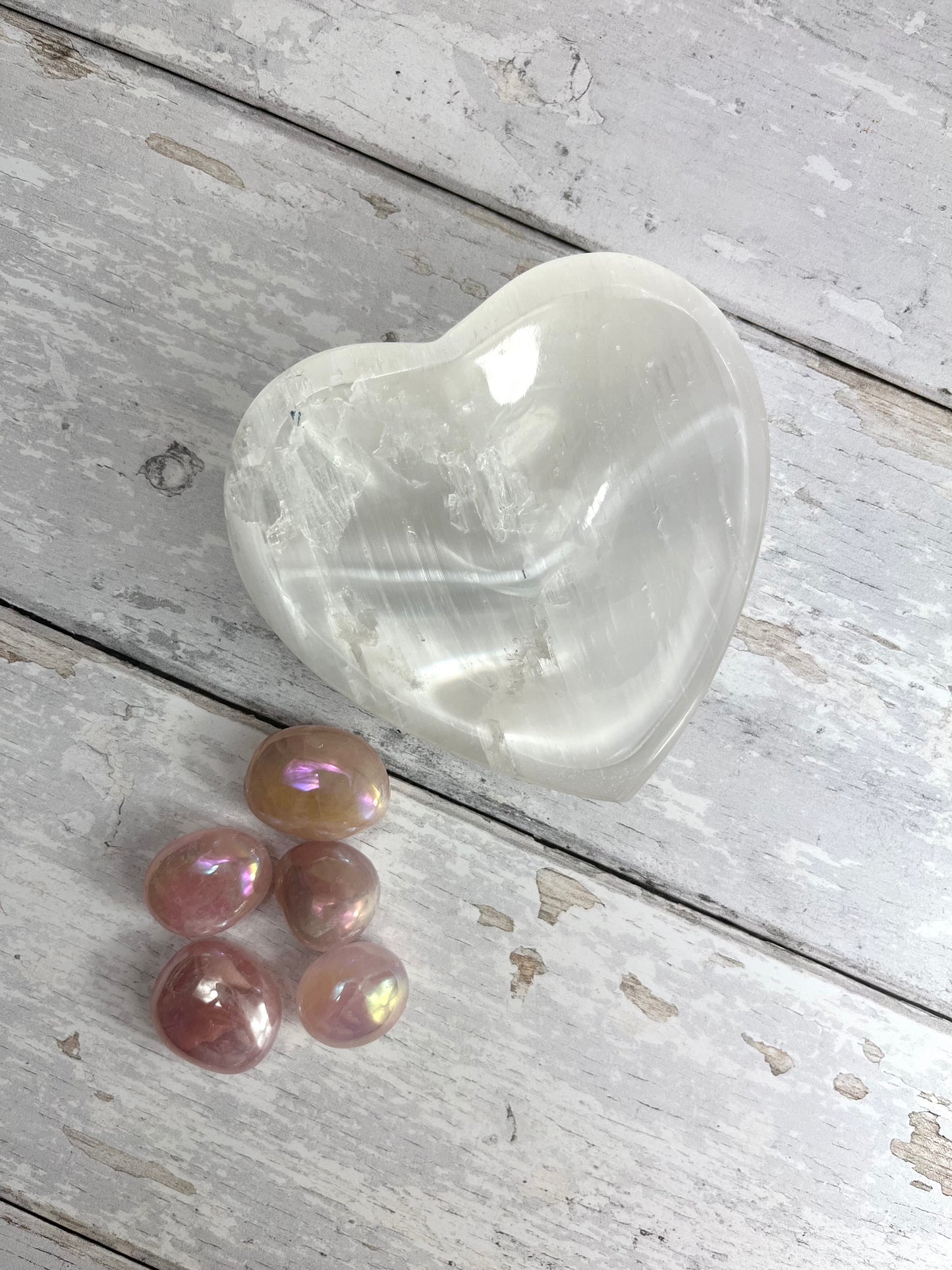 Selenite Love Heart Bowl