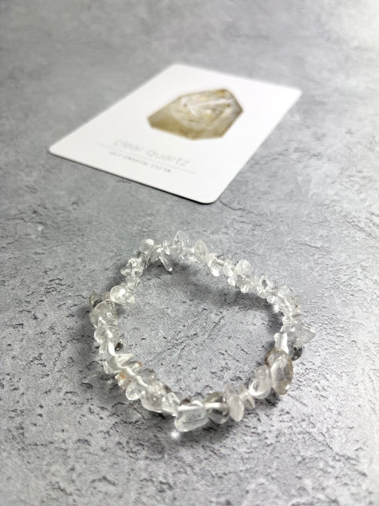 Clear Quartz Chip Bracelet