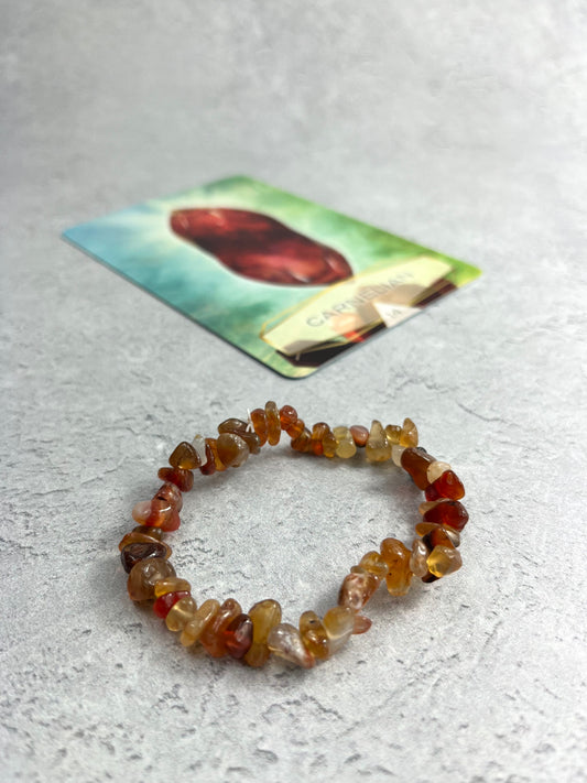 Carnelian Chip Bracelet