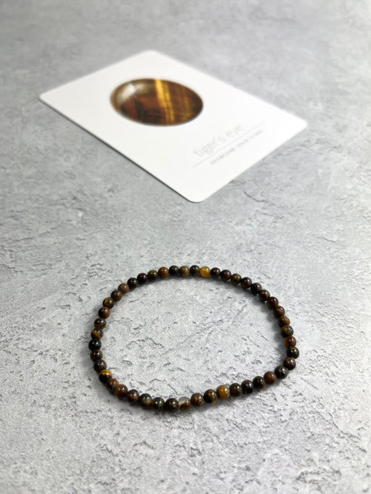 Tigers Eye Mini Bead Bracelet