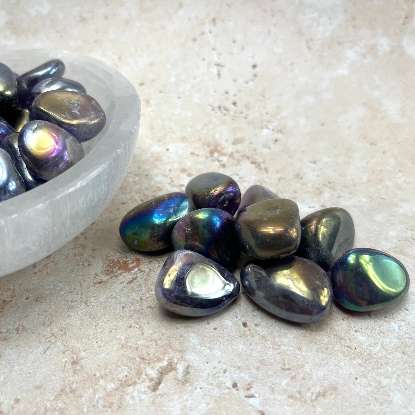Aura Amethyst Tumble Stone