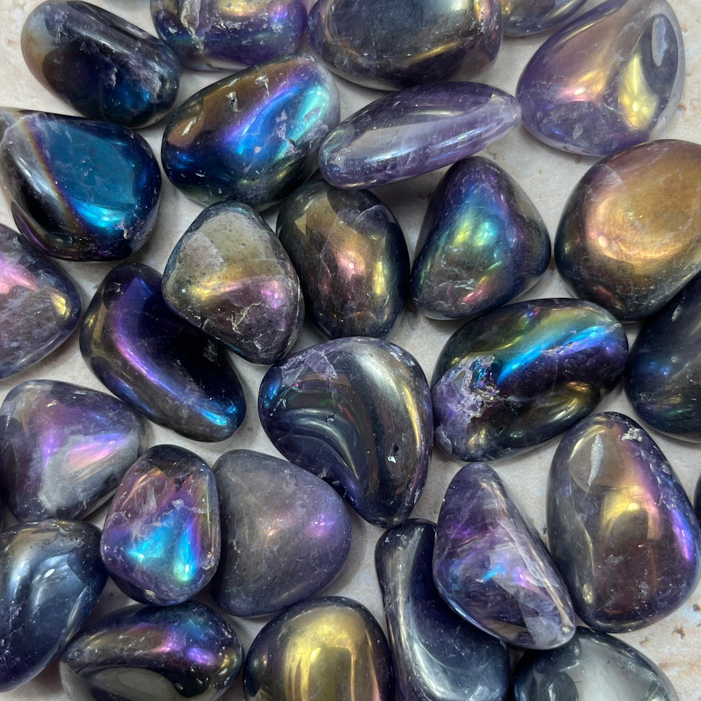 Aura Amethyst Tumble Stone
