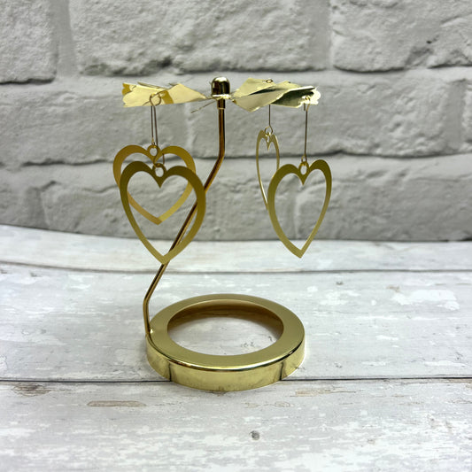Gold Heart Candle Spinner