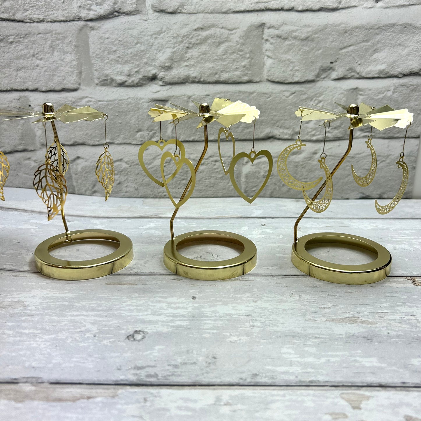 Gold Heart Candle Spinner