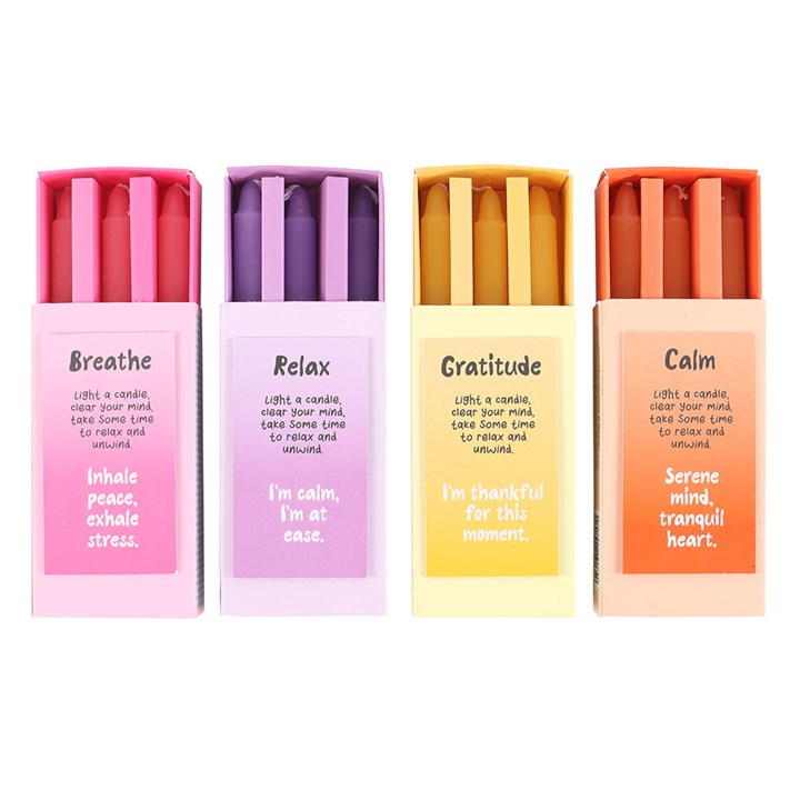 Affirmation Candles - Breath (Pink box Set of 3 candles)