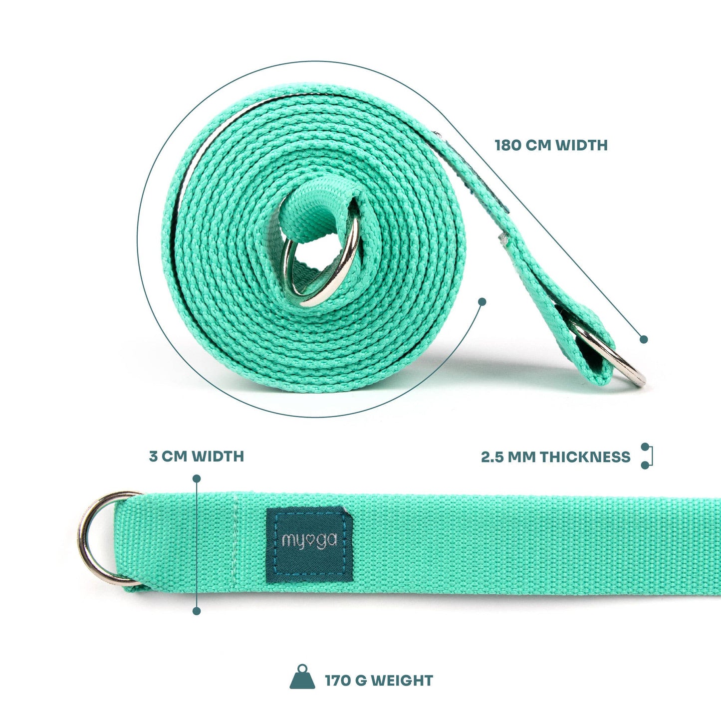 2 in 1 Yoga Belt & Slings: Black