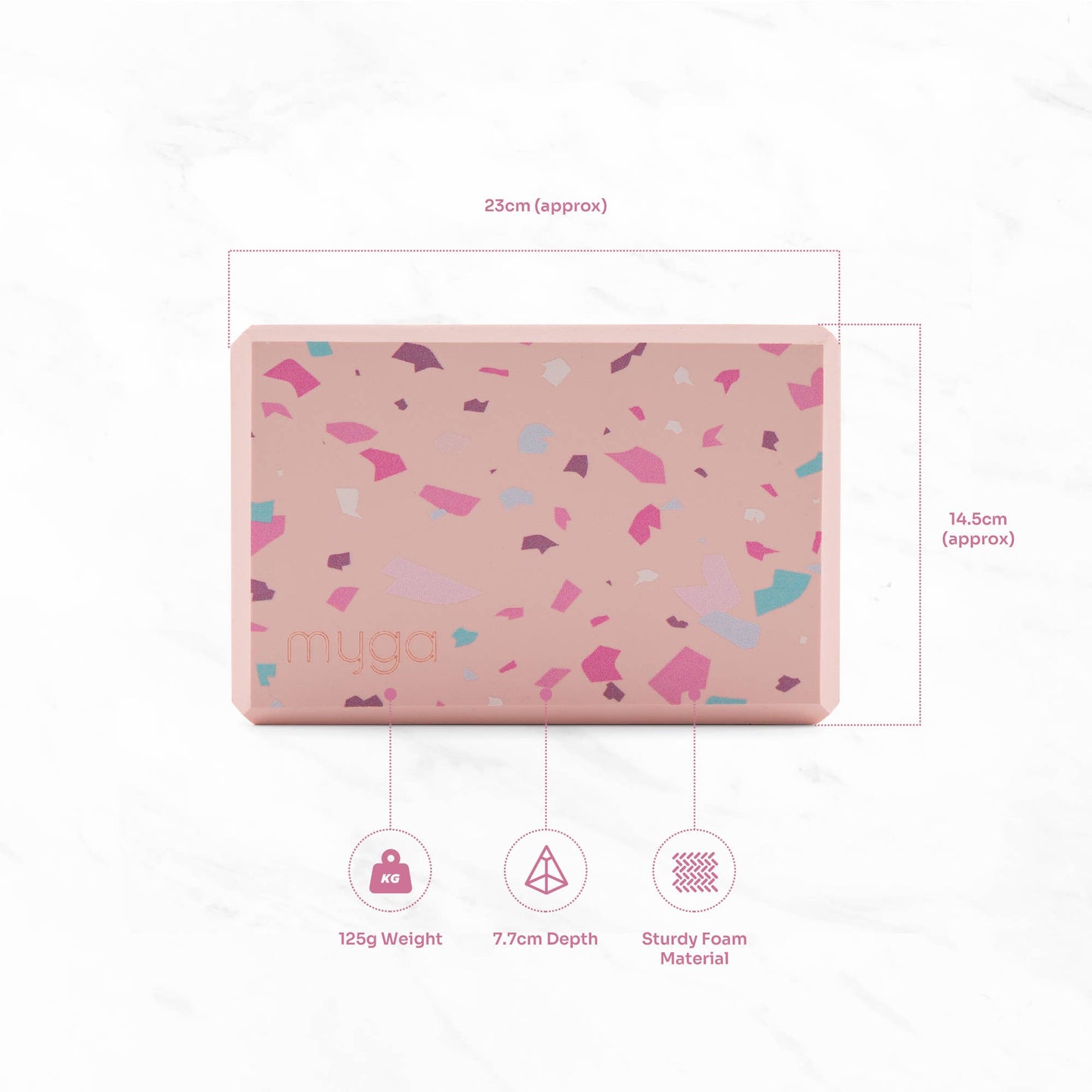 Printed Yoga Blocks: Terrazzo