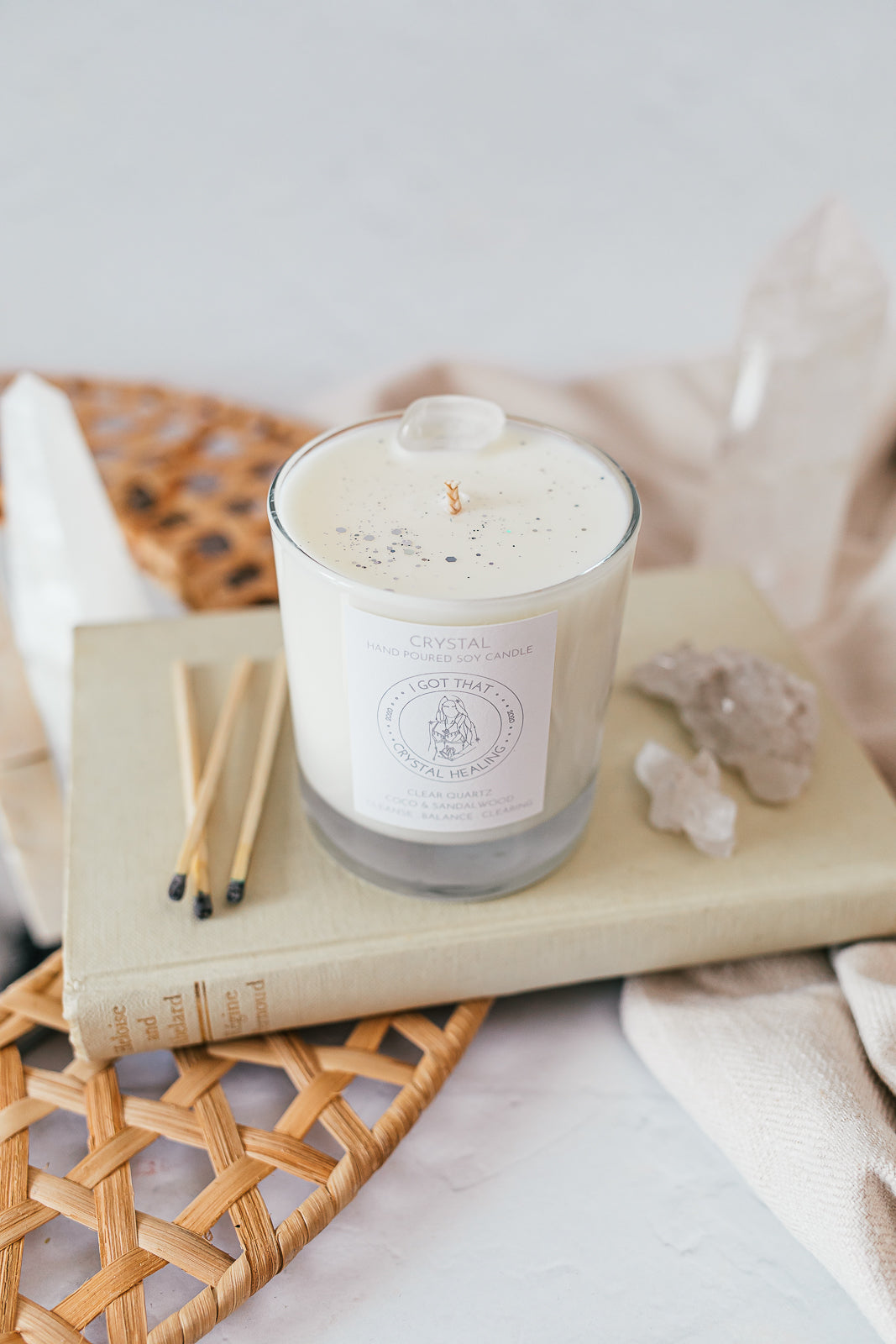 Classic Clear Quartz - Coco & Sandalwood Candle