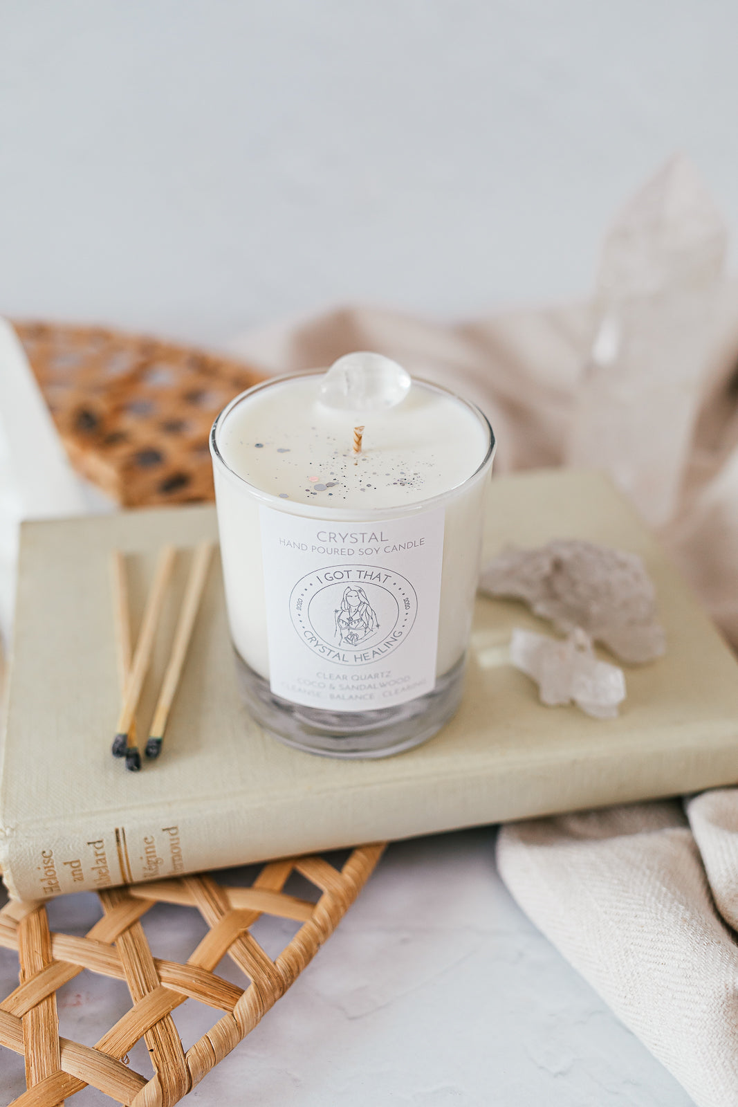 Classic Clear Quartz - Coco & Sandalwood Candle