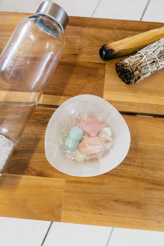 Crystal Water Bottle - Heart Chakra