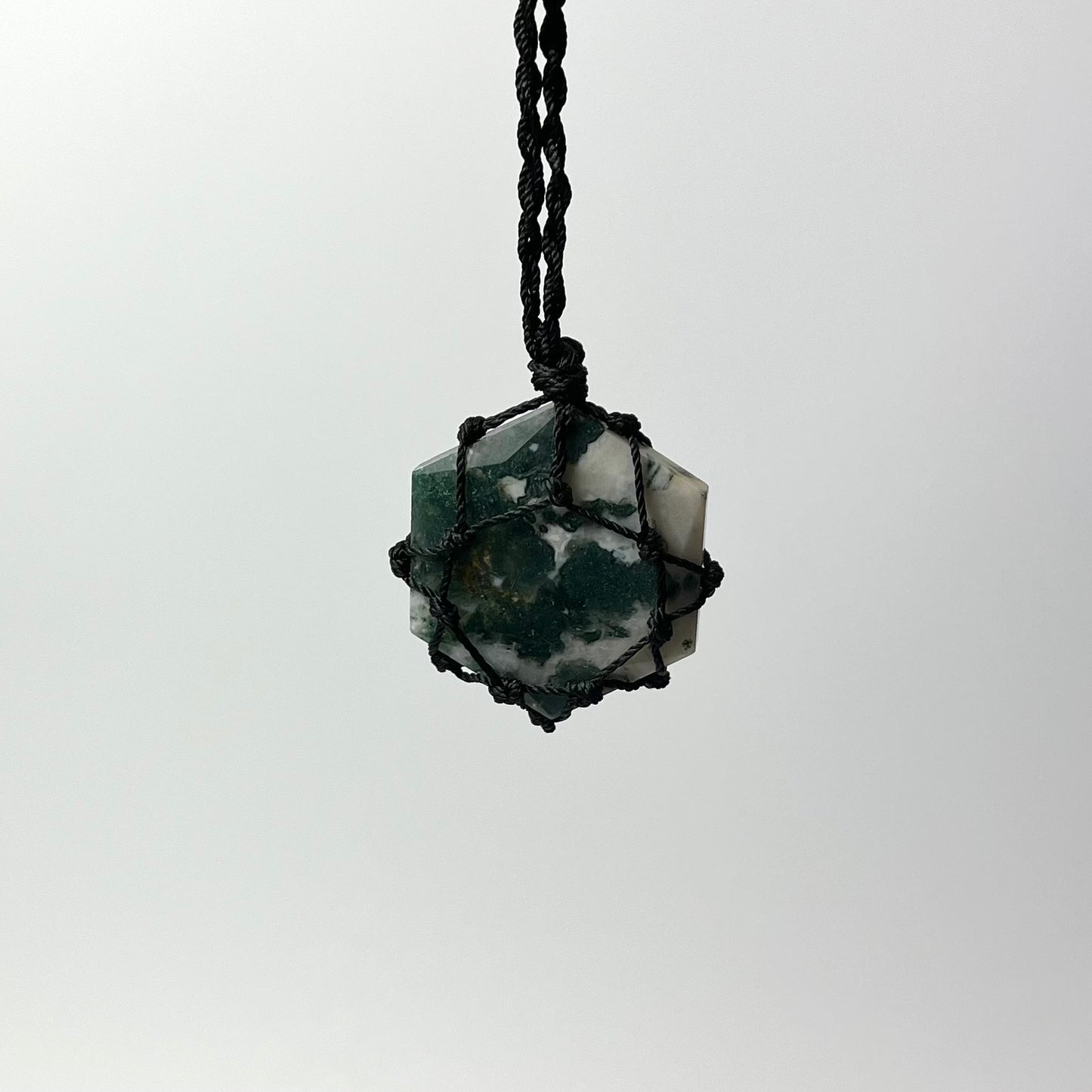 Moss Agate Wrapped Necklace
