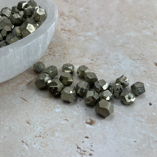 Pyrite Hexagon Tumble Stone