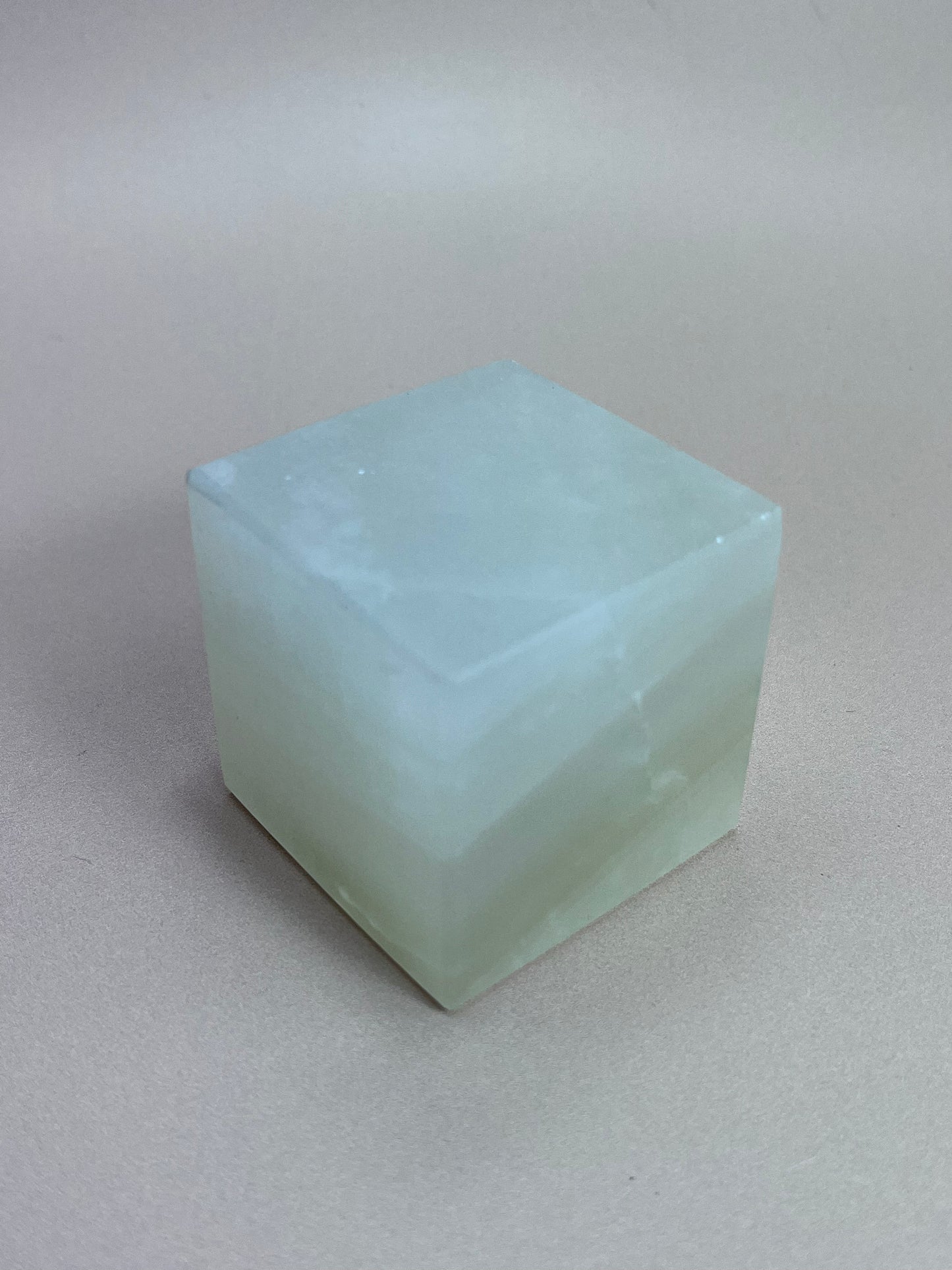 White Aragonite Cube