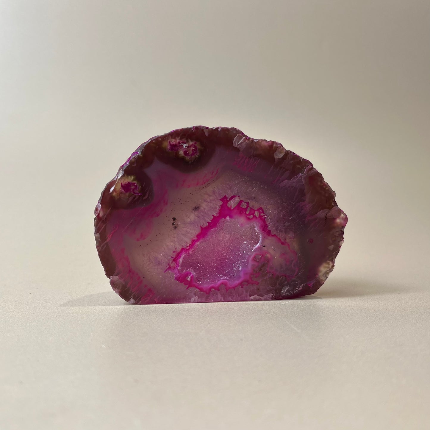 Enhanced Pink Agate Geode