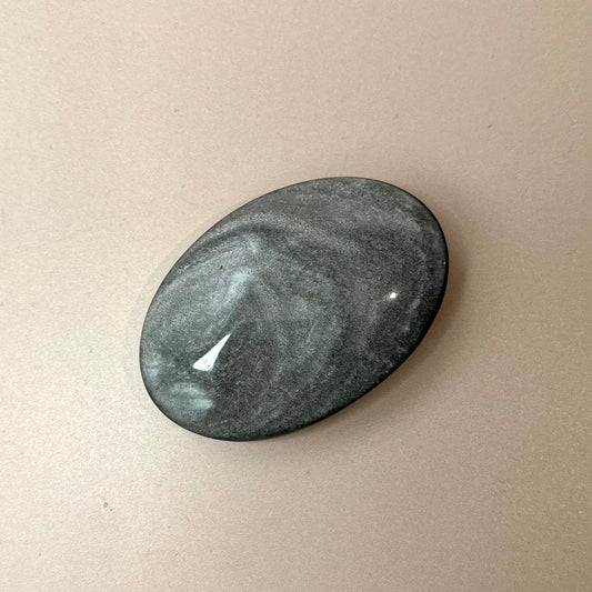 Silver Sheen Obsidian Palmstone