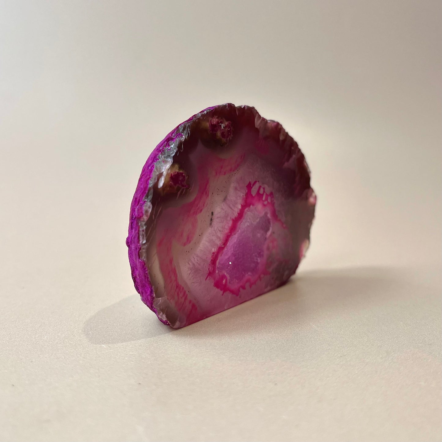 Enhanced Pink Agate Geode