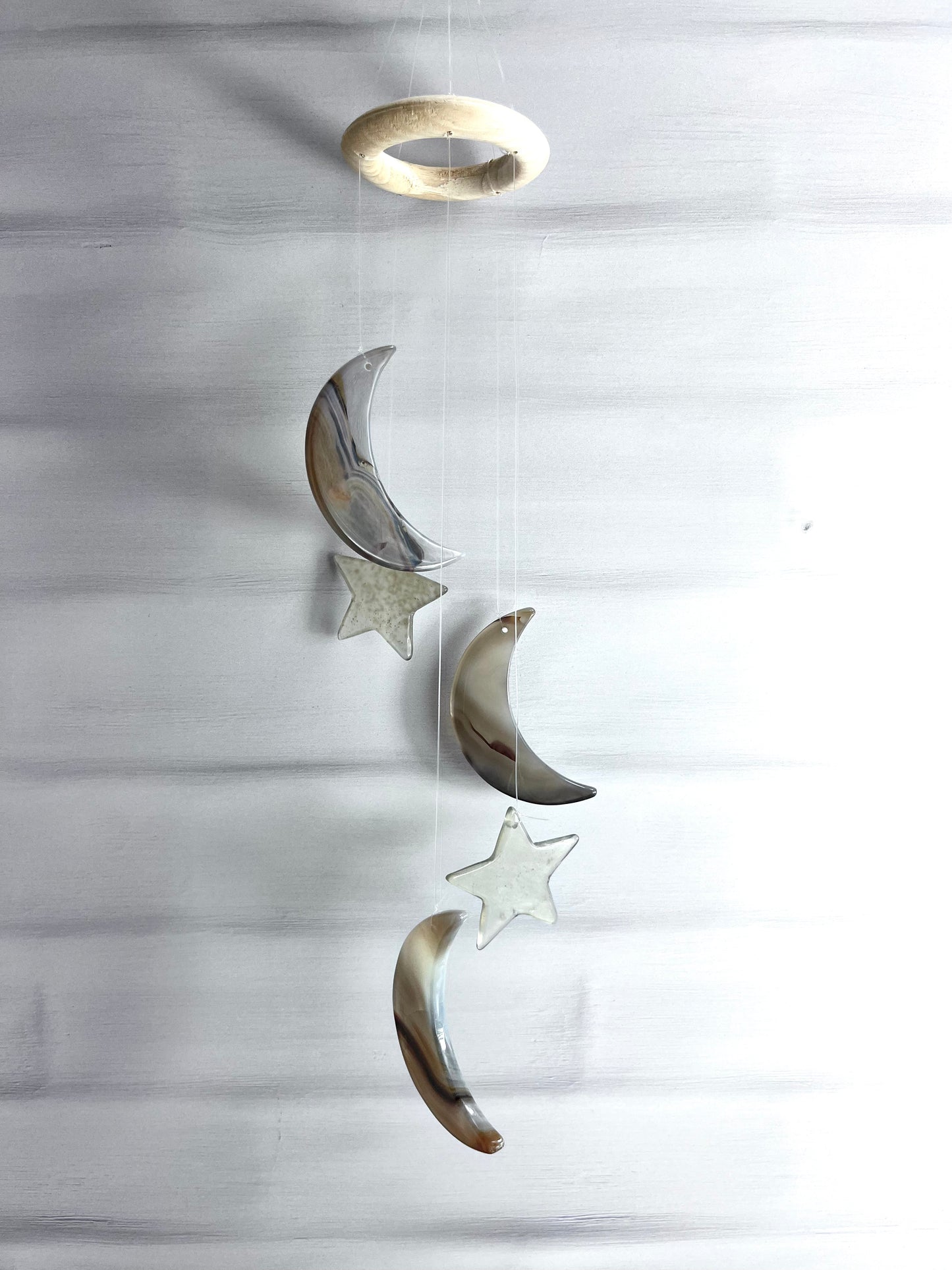 Agate Moon And Stars Wind chime (Natural)