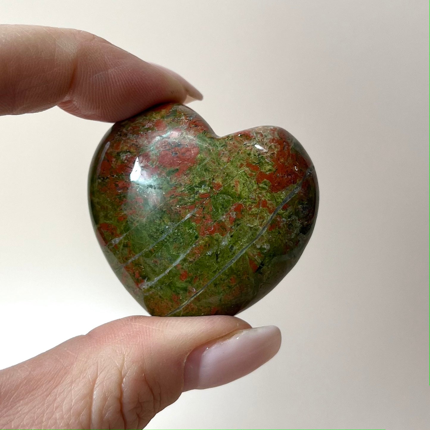 Unakite Love Heart