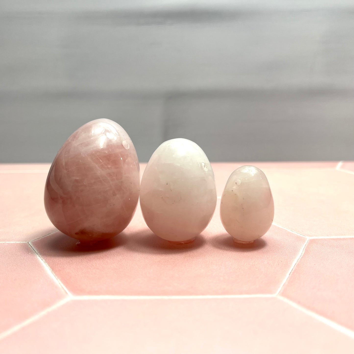 Rose Quartz Yoni Egg Set
