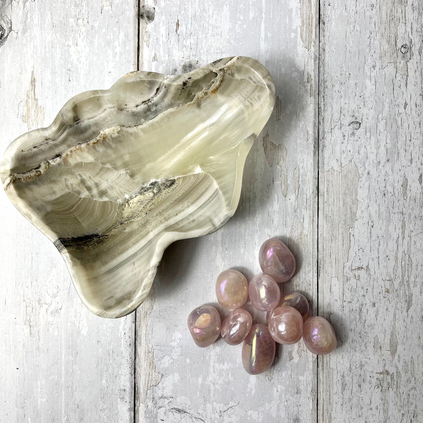 Grey Aragonite Cloud Bowl