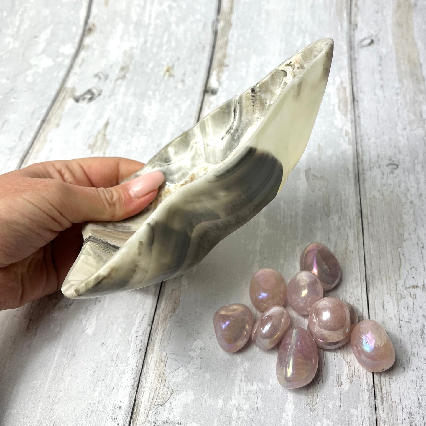 Grey Aragonite Cloud Bowl