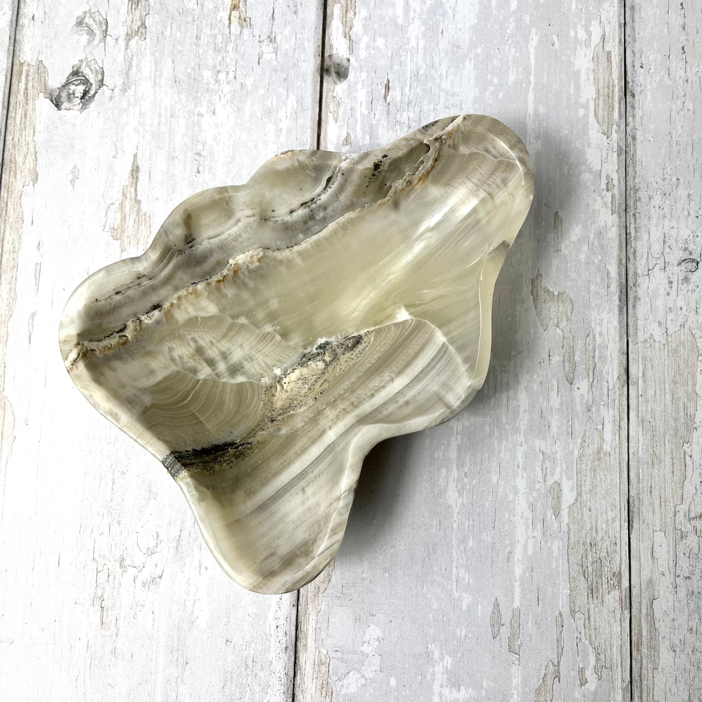 Grey Aragonite Cloud Bowl