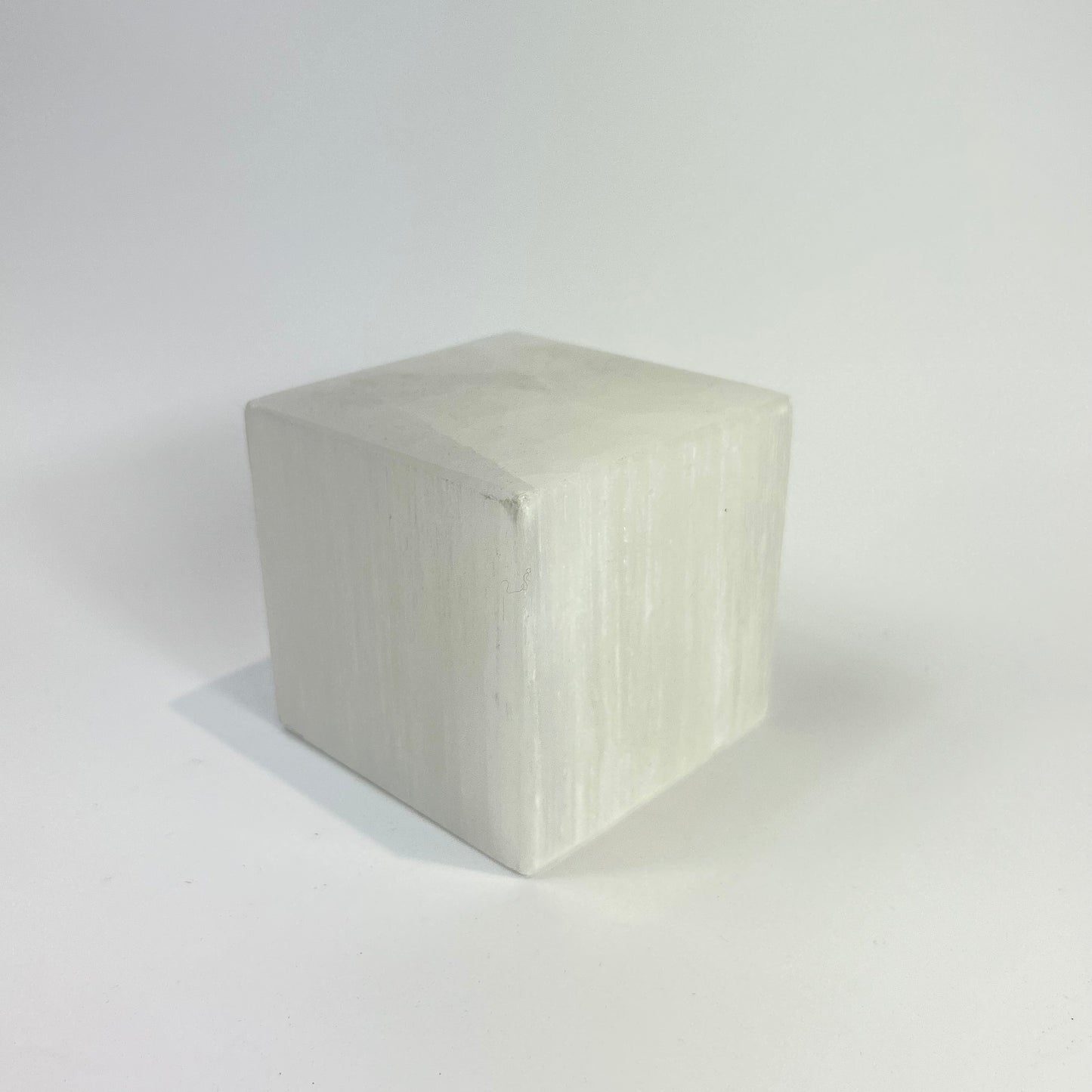 Selenite Standing Corner Cube