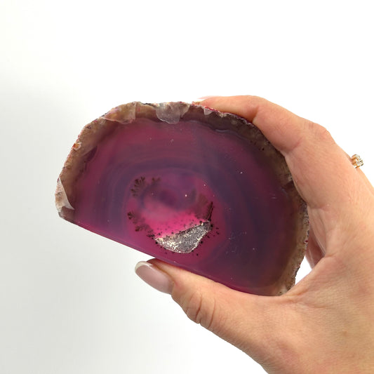 Enhanced Pink Agate Geode