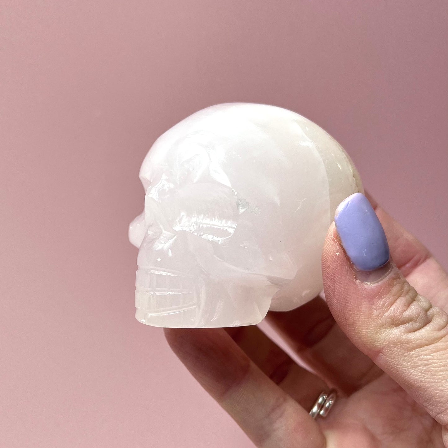 Pink Himalayan Calcite Skull